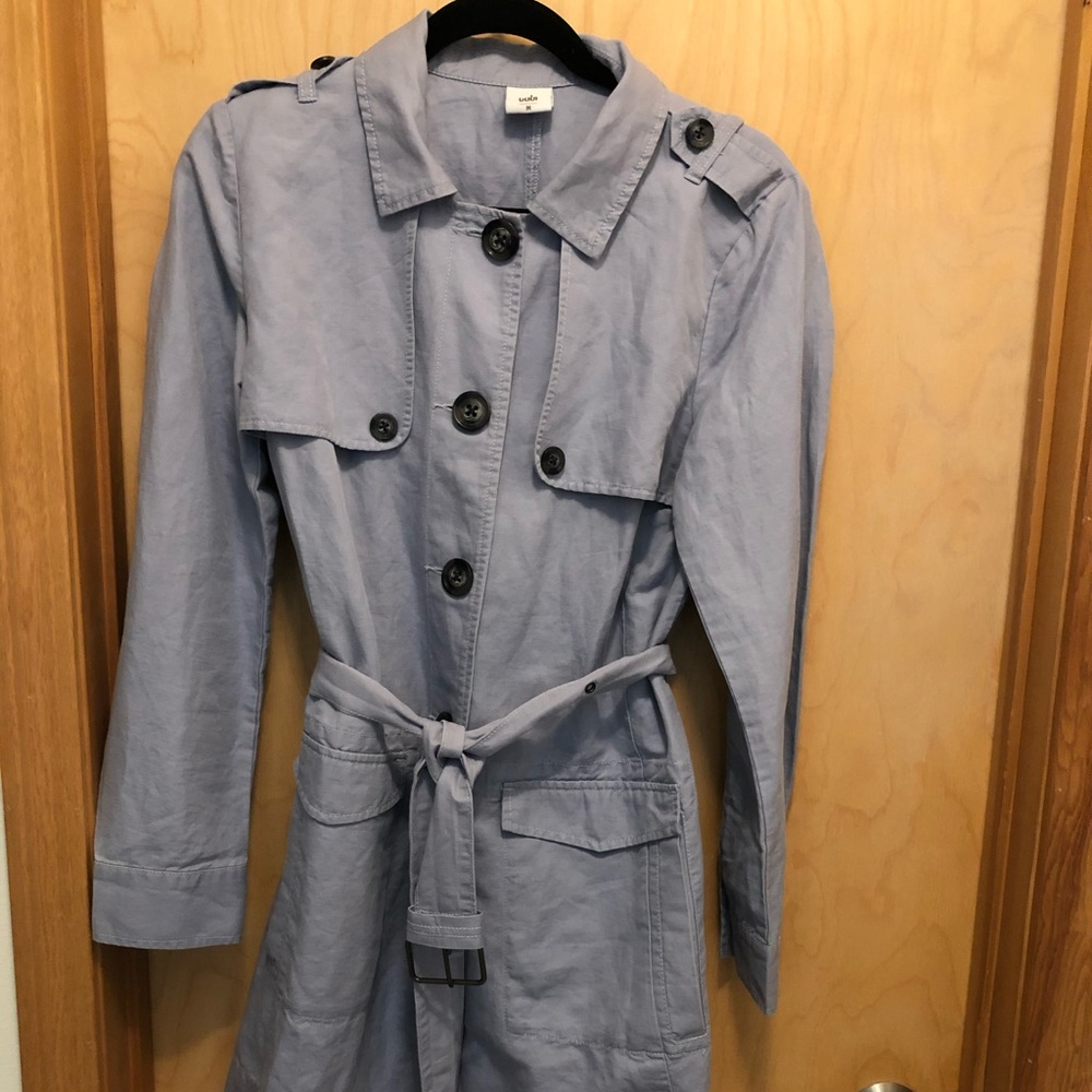 Lightweight linen trench coat